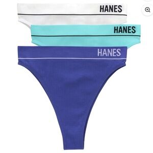 Hanes Originals Women’s Seamless Rib Hi-Rise Cheeky Underwear, 3-Pack